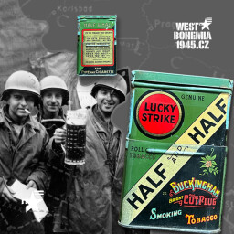 O1582 Originalni tabakova krabicka HALF AND HALF LUCKY STRIKE